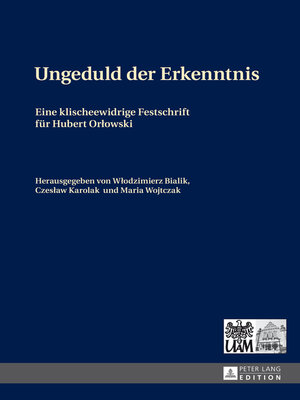 cover image of Ungeduld der Erkenntnis
